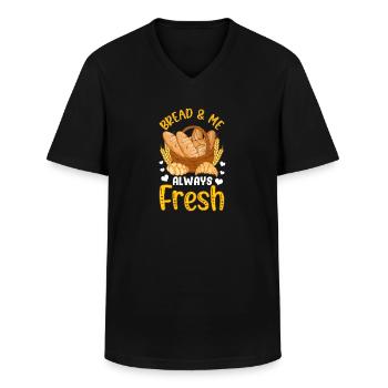 Bread Baking Bread Maker - Men's V-Neck T-Shirt - black - Front - AI Model Male 178 dark (178cm)