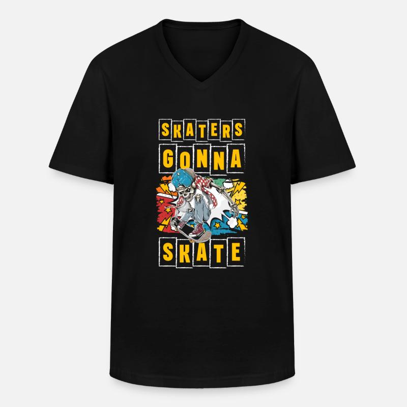Comic Design Cartoon Fanboy - Männer-T-Shirt mit V-Ausschnitt - Schwarz