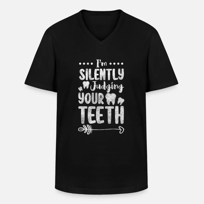 Teeth Vocation Braces Toothpaste - Men's V-Neck T-Shirt - black