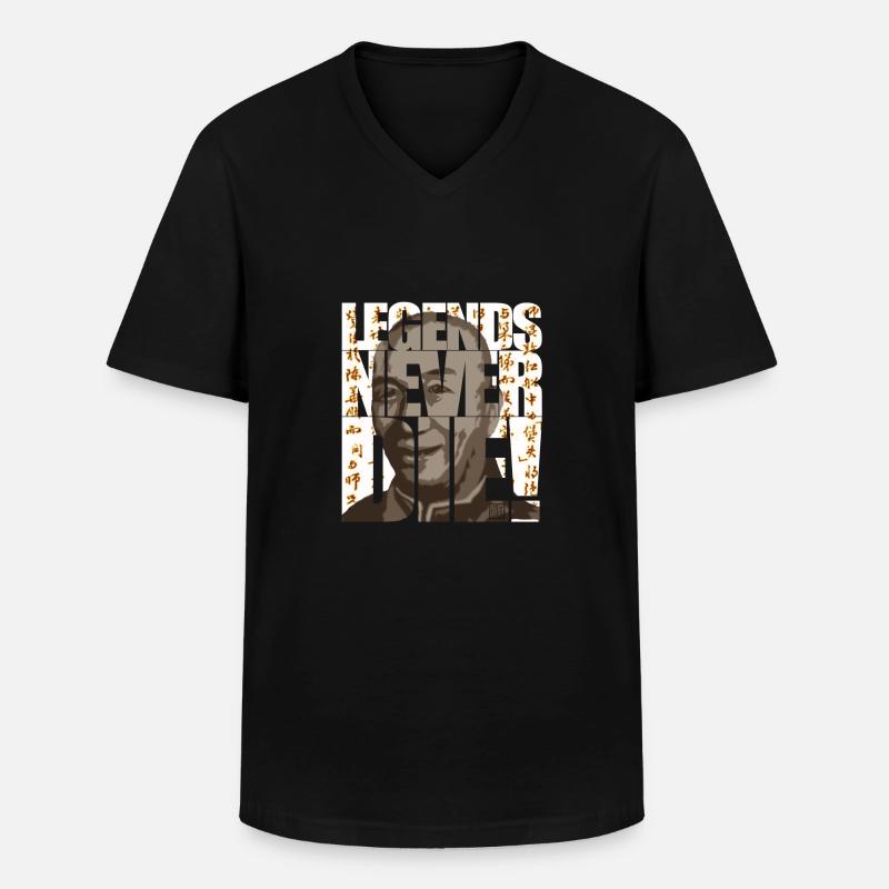 legends never die - Männer-T-Shirt mit V-Ausschnitt - Schwarz