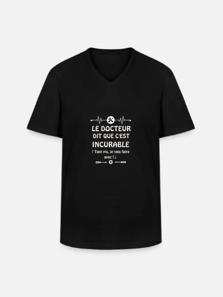 Amour fou du bricolage - T-shirt col V Homme - noir
