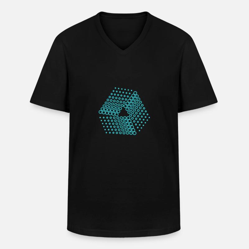 abstrakte punkte - Männer-T-Shirt mit V-Ausschnitt - Schwarz