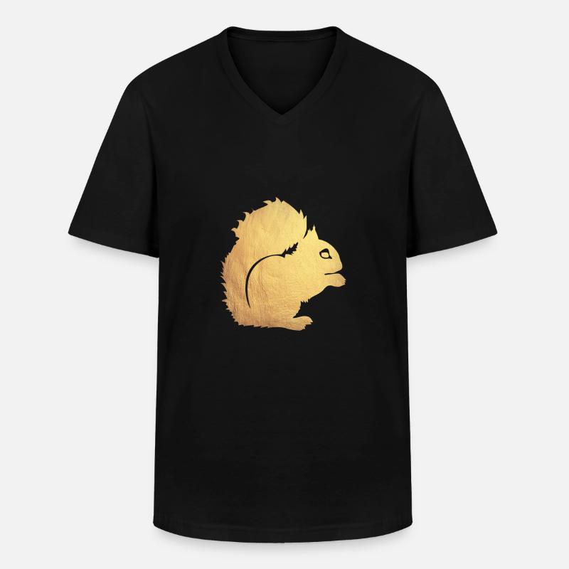 gold eichhörnchen - Männer-T-Shirt mit V-Ausschnitt - Schwarz