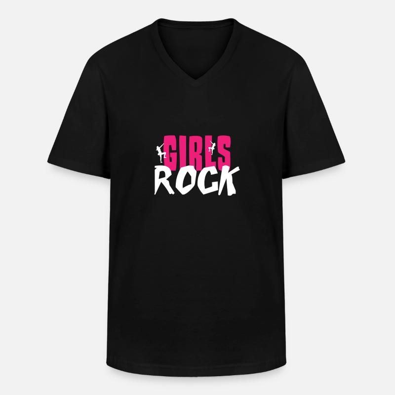 grimper grimpeur escalade de Noël - T-shirt col V Homme - noir