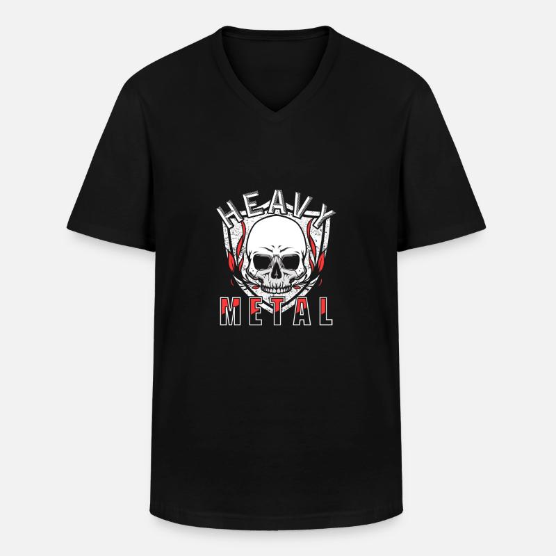 Heavy Metal - Männer-T-Shirt mit V-Ausschnitt - Schwarz