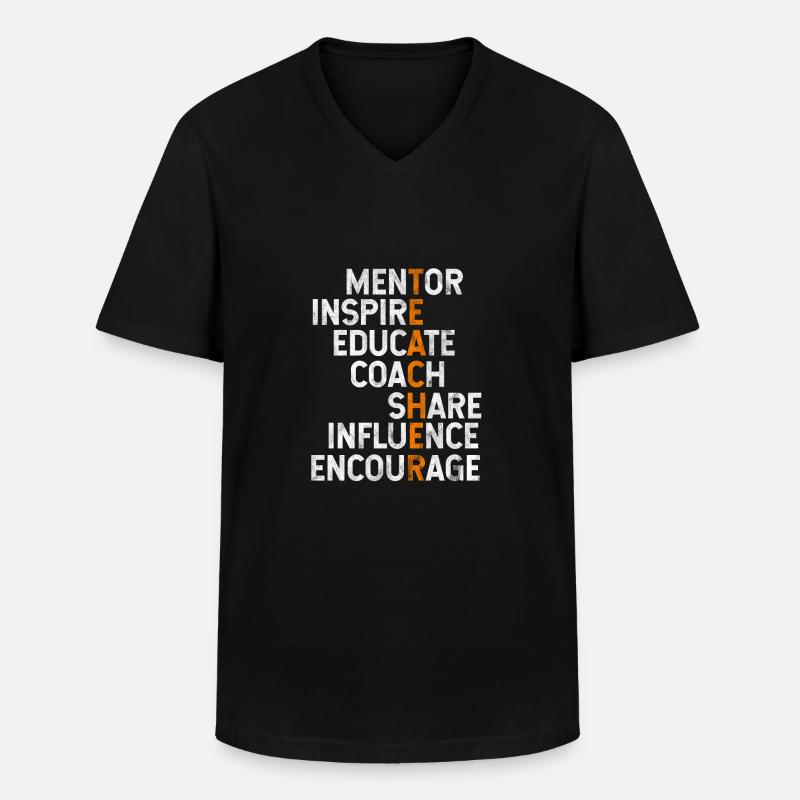 Geschenk für Lehrer oder Lehrerin - Männer-T-Shirt mit V-Ausschnitt - Schwarz
