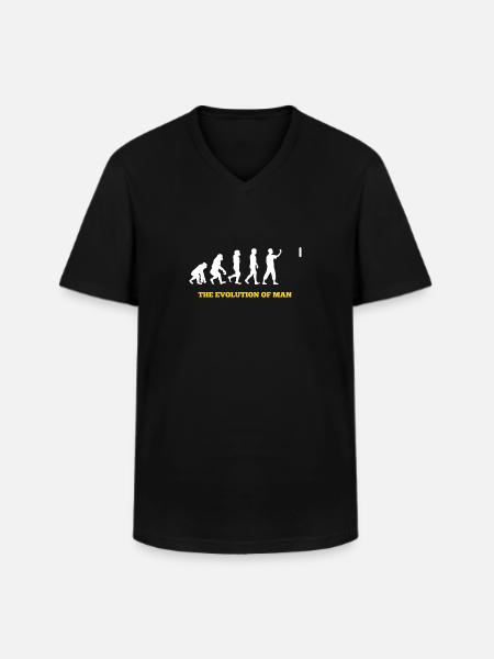 Darts - Evolution - Funny - Gift - Men's V-Neck T-Shirt - black