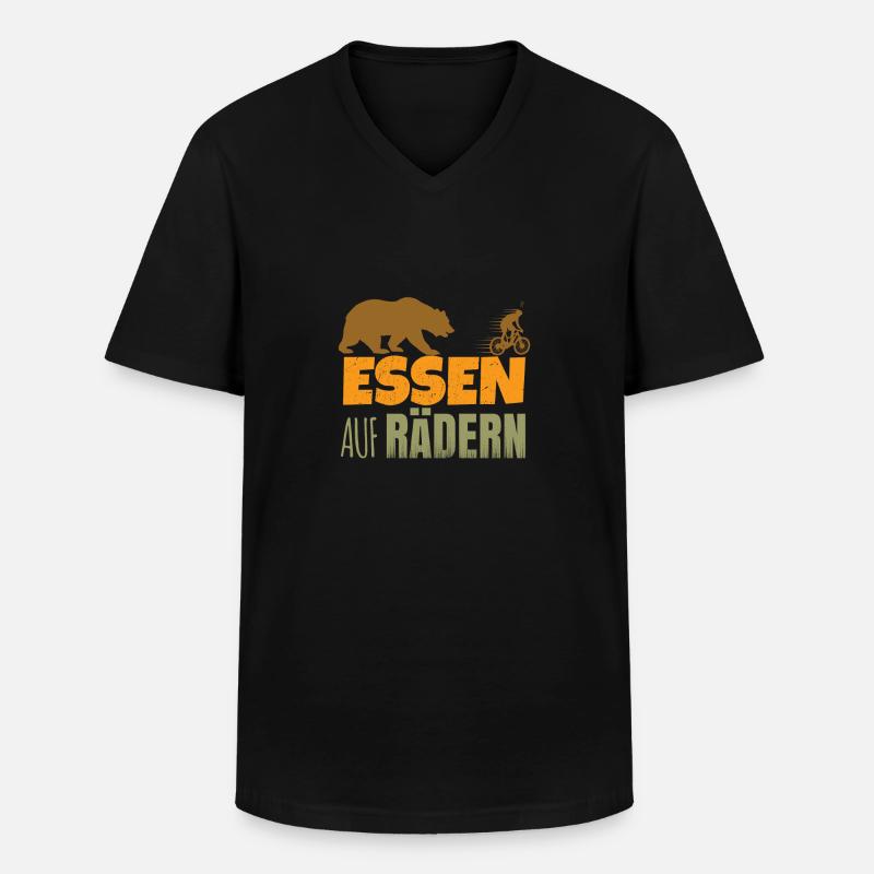 Essen auf Rädern - Männer-T-Shirt mit V-Ausschnitt - Schwarz
