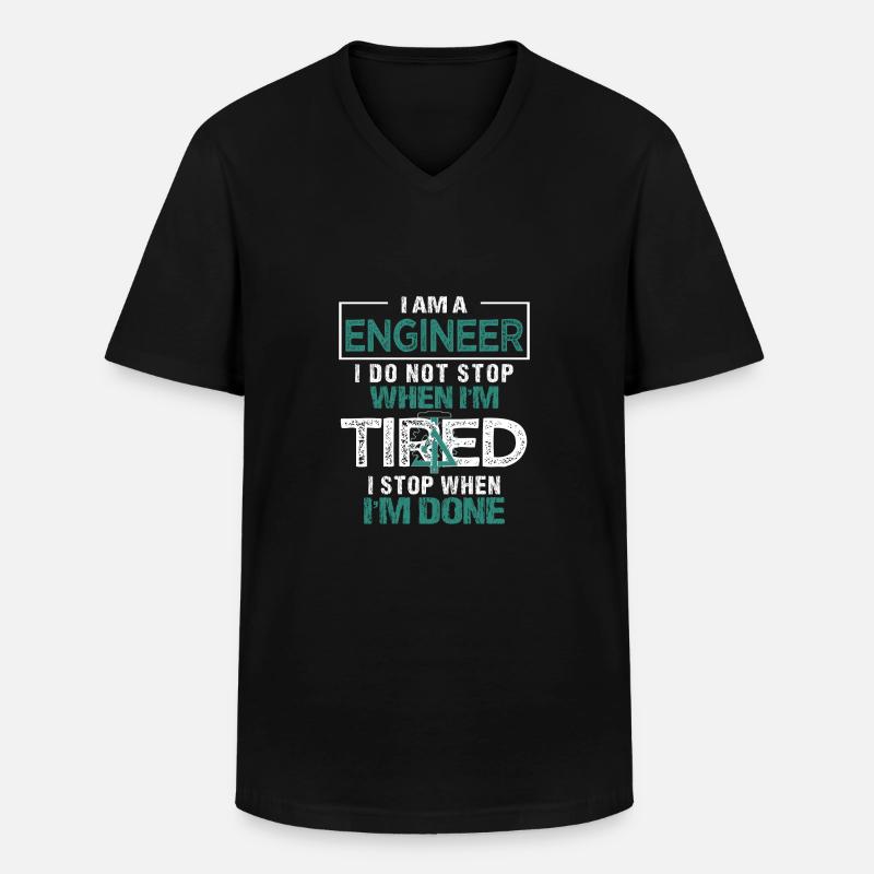 Engineer or engineer - Men's V-Neck T-Shirt - black