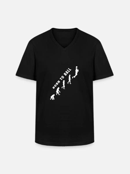 jeu de basket-ball Evolution de basket-ball de basket-ball - T-shirt col V Homme - noir