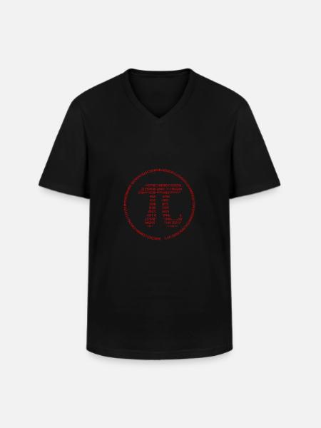 Pi - Pi Day - red - Men's V-Neck T-Shirt - black