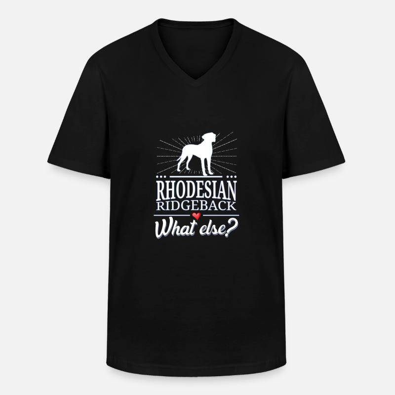 Rhodesian Ridgeback what else? - Männer-T-Shirt mit V-Ausschnitt - Schwarz