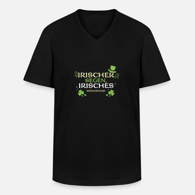 Irischer Segen, irisches Wohlstand - Männer-T-Shirt mit V-Ausschnitt - Schwarz