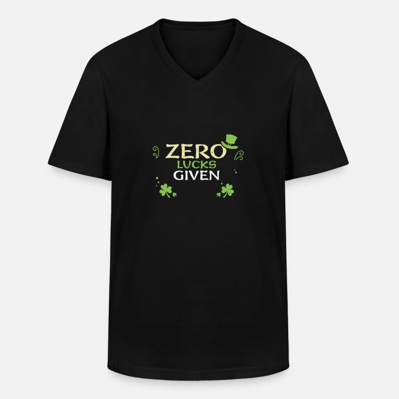 Zero Lucks Given - Männer-T-Shirt mit V-Ausschnitt - Schwarz