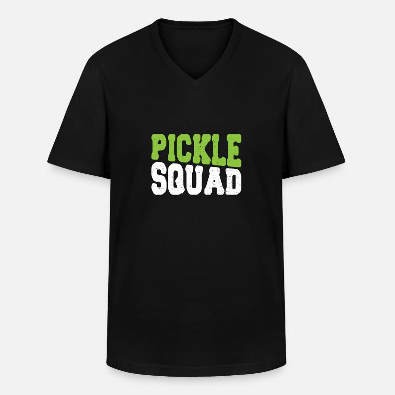 Pickle Squad - Gemüse - Männer-T-Shirt mit V-Ausschnitt - Schwarz