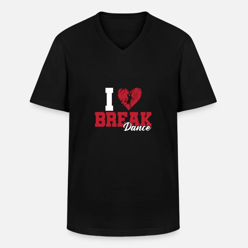 ich liebe breakdance - Männer-T-Shirt mit V-Ausschnitt - Schwarz