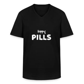 Happy Pills - Dogs - Männer-T-Shirt mit V-Ausschnitt - Schwarz - Vorne - AI Model Male 178 dark (178cm)