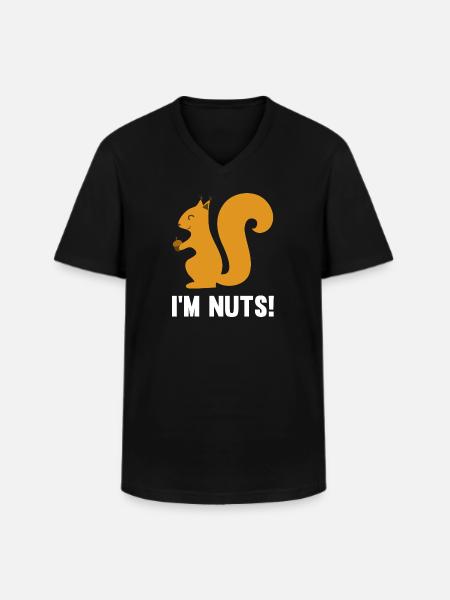 I'm Nuts - Men's V-Neck T-Shirt - black