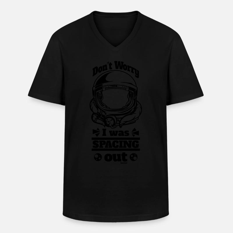 cooler Astronaut - Männer-T-Shirt mit V-Ausschnitt - Schwarz