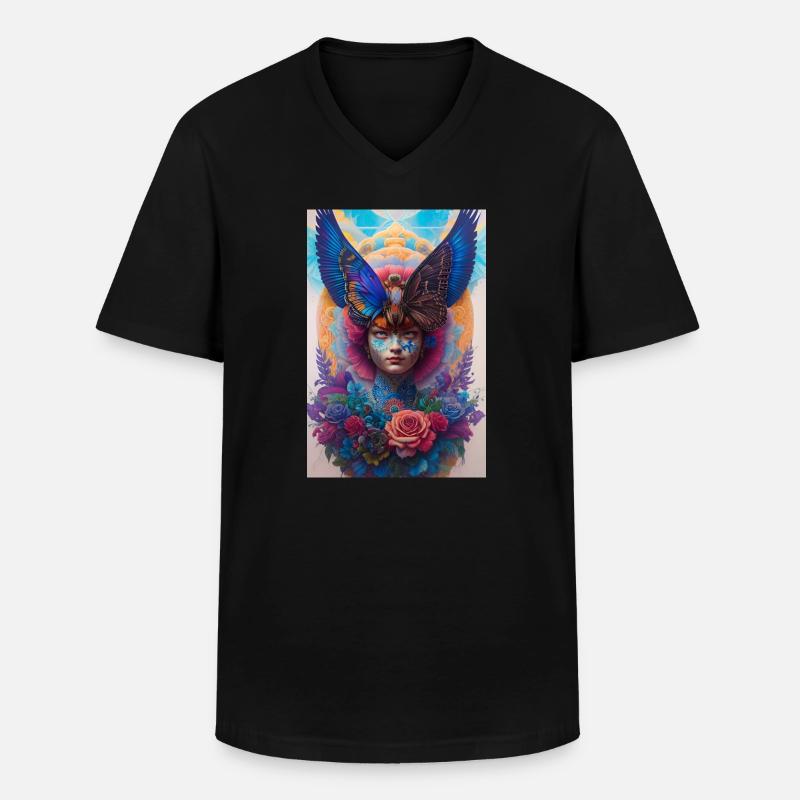 Göttin - Männer-T-Shirt mit V-Ausschnitt - Schwarz