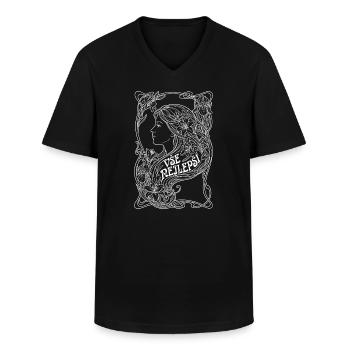 Vse Nejlepsi femme Art nouveau - T-shirt col V Homme - noir - Devant - AI Model Male 178 dark (178cm)