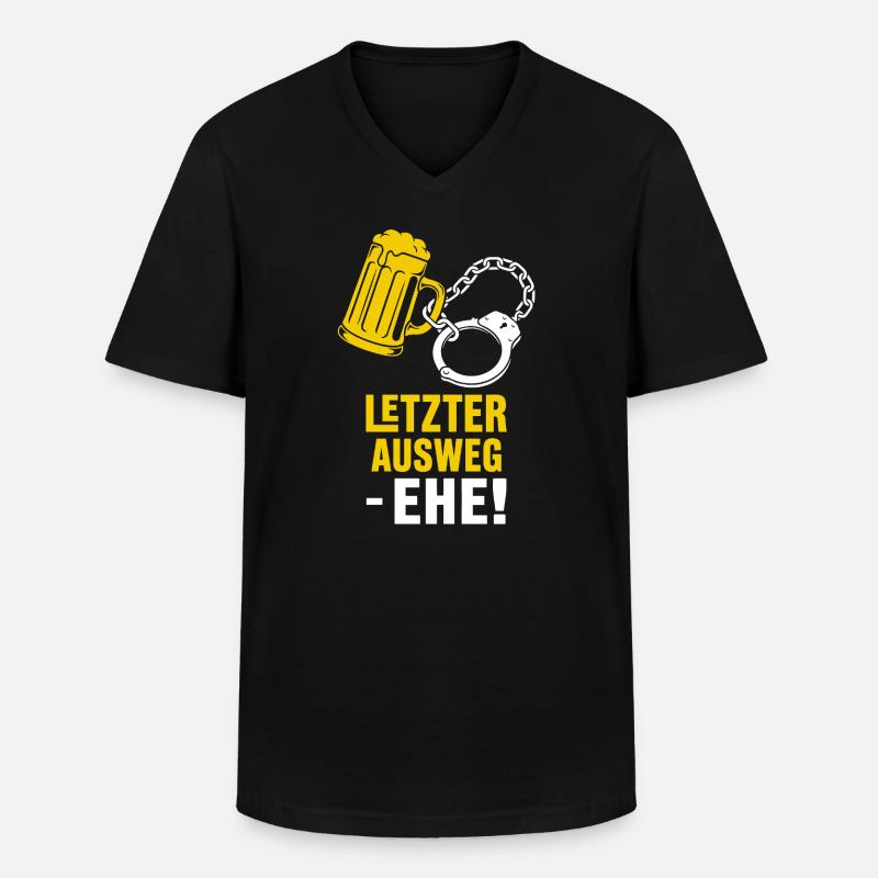 Letzter Ausweg Ehe Meme - Männer-T-Shirt mit V-Ausschnitt - Schwarz