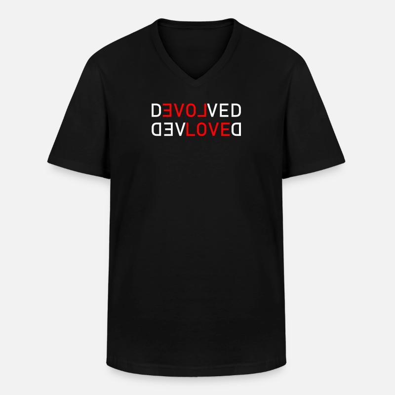 Love Devolved - Männer-T-Shirt mit V-Ausschnitt - Schwarz