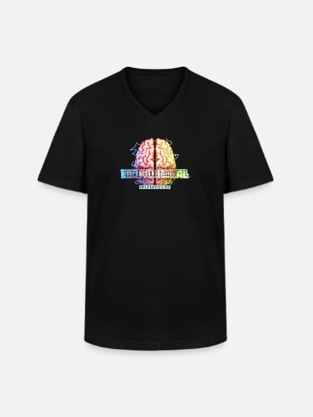 Electric Meatball Malfunction - Men's V-Neck T-Shirt - black