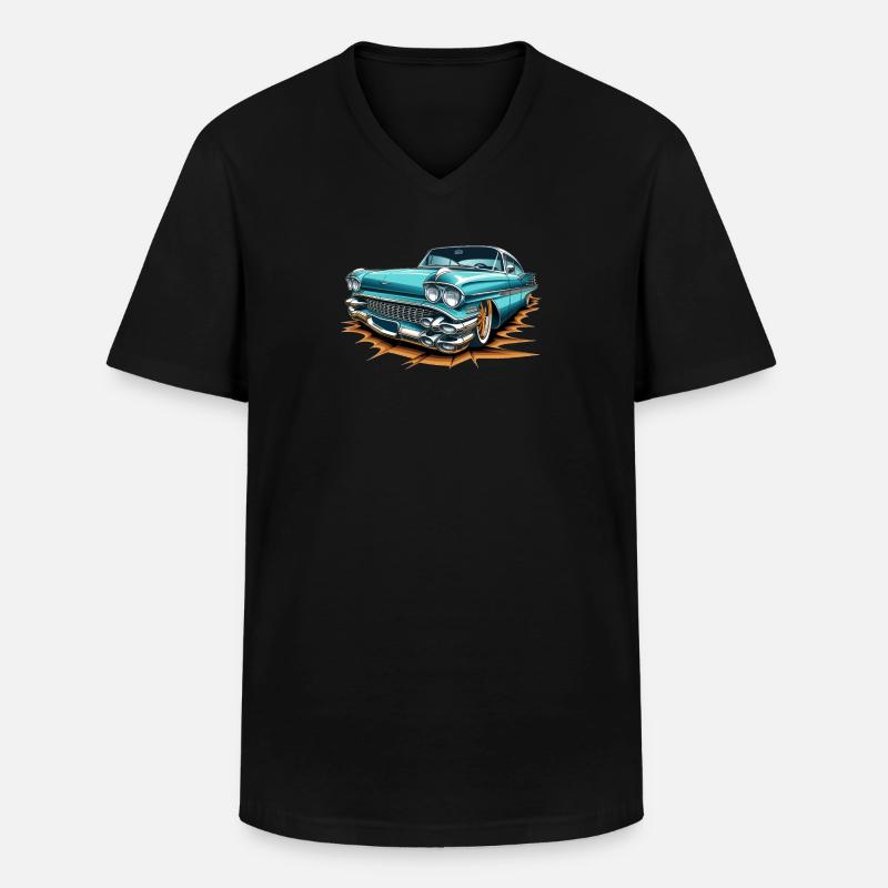 schicker Lowrider - Männer-T-Shirt mit V-Ausschnitt - Schwarz