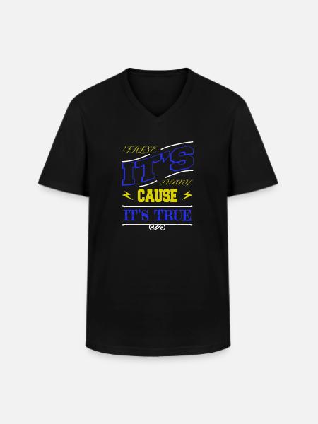 computer language geek humor - Men's V-Neck T-Shirt - black