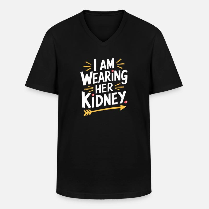 Witziges Statement zur Transplantation - Männer-T-Shirt mit V-Ausschnitt - Schwarz