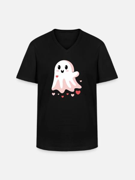 Mignon Amour Fantôme - T-shirt col V Homme - noir
