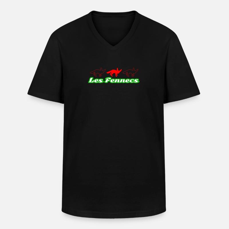 Die Fennecs - Männer-T-Shirt mit V-Ausschnitt - Schwarz