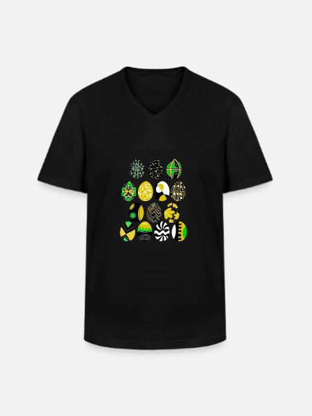 Ostereier - Männer-T-Shirt mit V-Ausschnitt - Schwarz