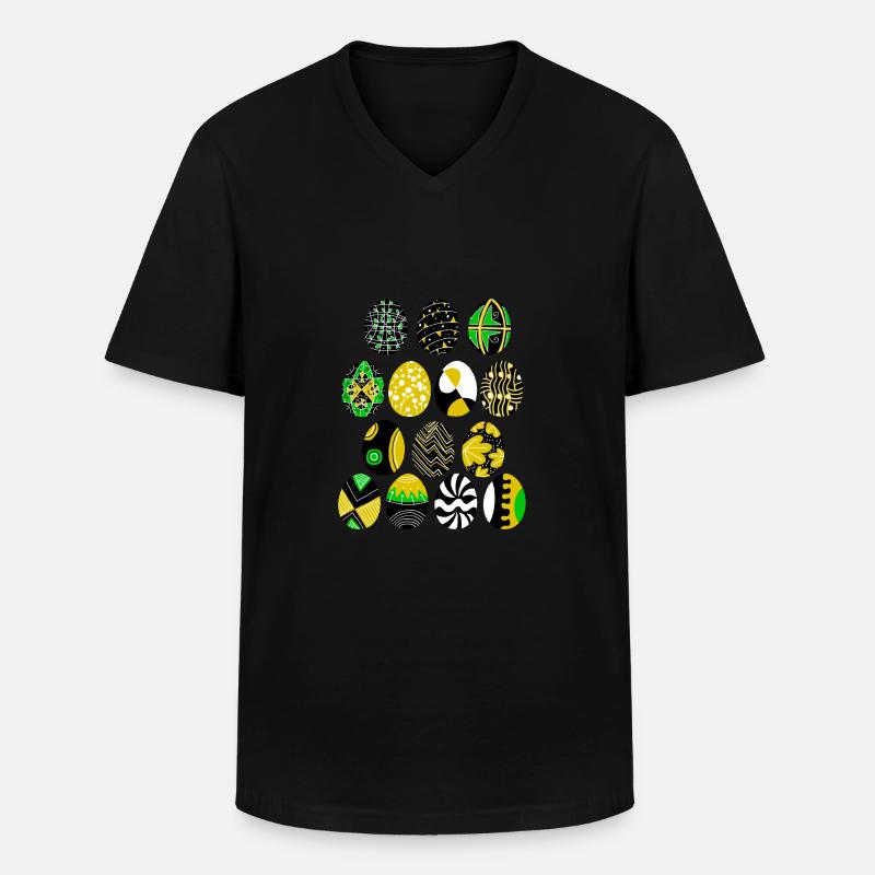 Ostereier - Männer-T-Shirt mit V-Ausschnitt - Schwarz