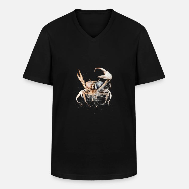 Sternzeichen Krebs - Männer-T-Shirt mit V-Ausschnitt - Schwarz