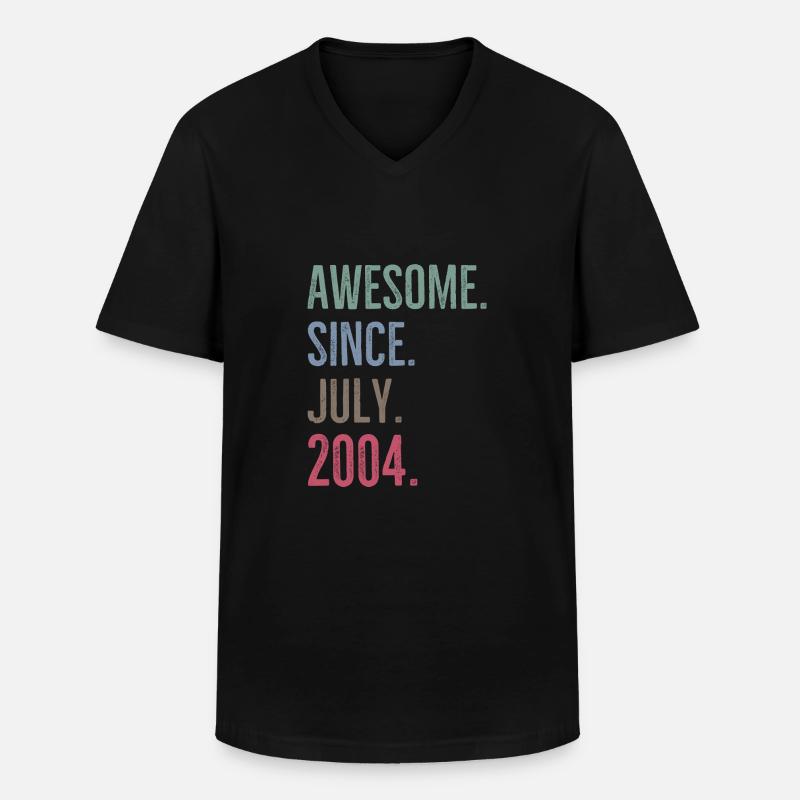 Awesome seit Juli 2004 - Männer-T-Shirt mit V-Ausschnitt - Schwarz