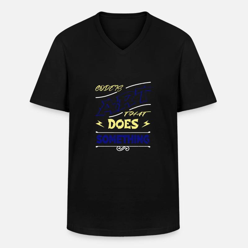 computer language - Männer-T-Shirt mit V-Ausschnitt - Schwarz