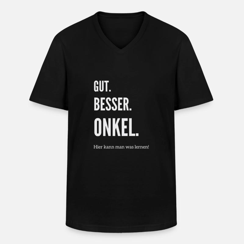 Der beste Onkel - Männer-T-Shirt mit V-Ausschnitt - Schwarz