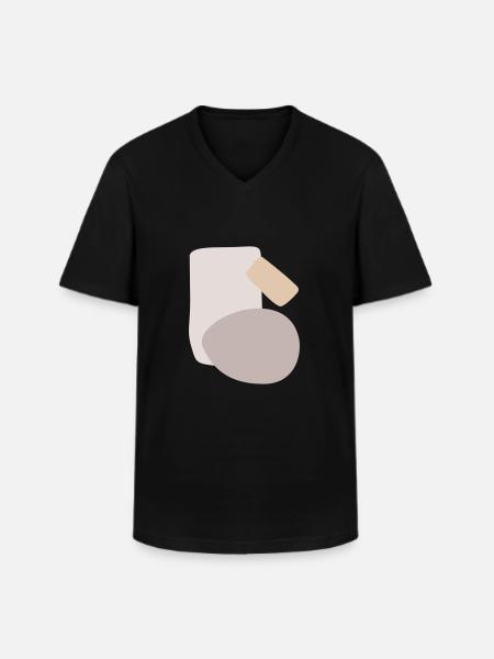 Abstract design different shapes - Men's V-Neck T-Shirt - black