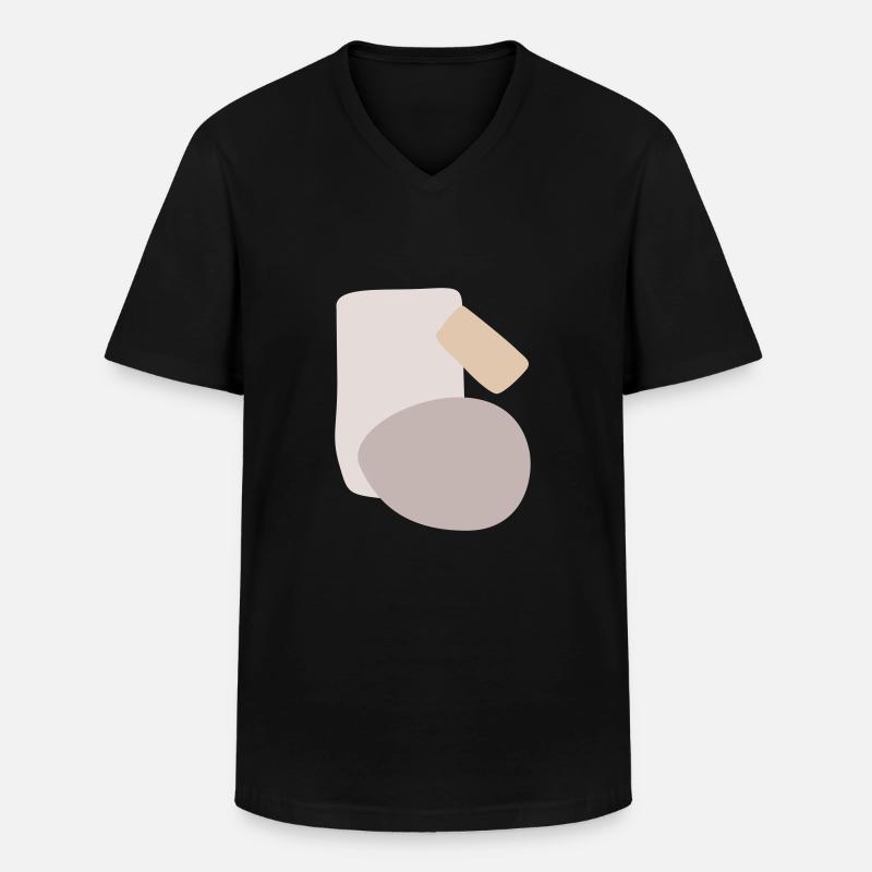 Abstract design different shapes - Men's V-Neck T-Shirt - black