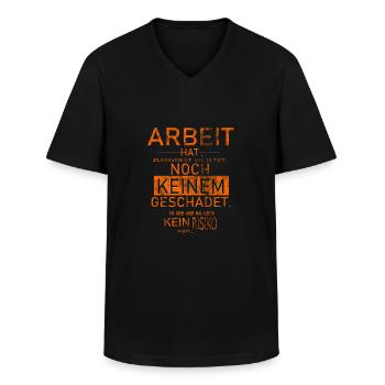 Spruch Arbeit Büro - Männer-T-Shirt mit V-Ausschnitt - Schwarz - Vorne - AI Model Male 178 dark (178cm)