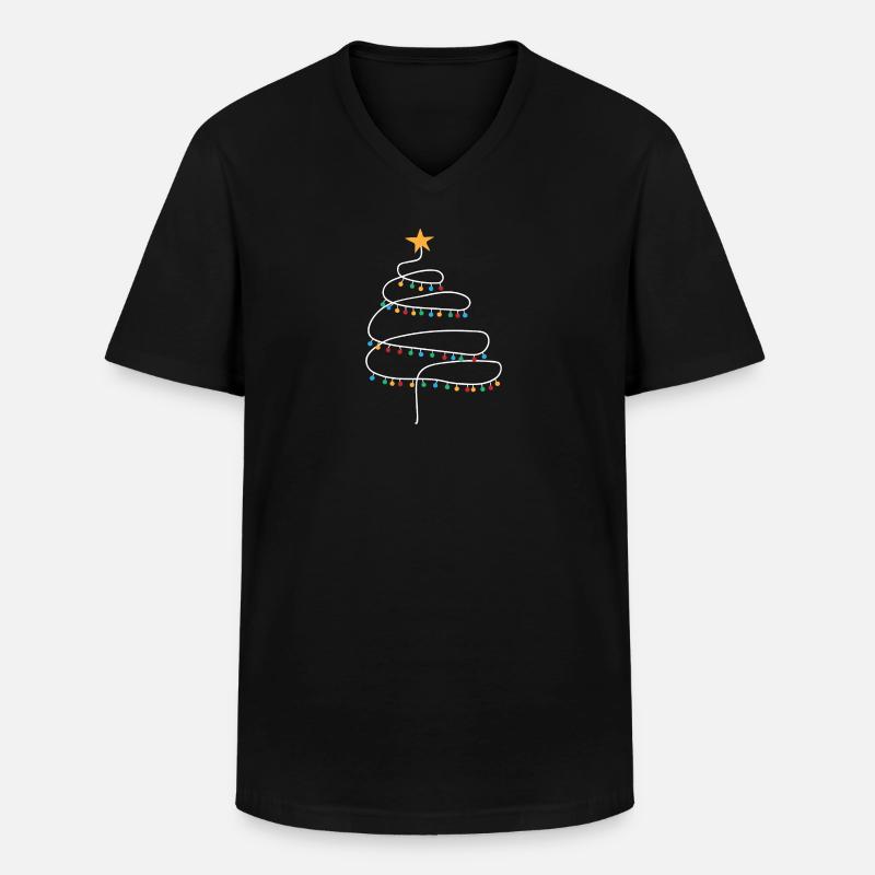 A small Christmas tree - Men's V-Neck T-Shirt - black