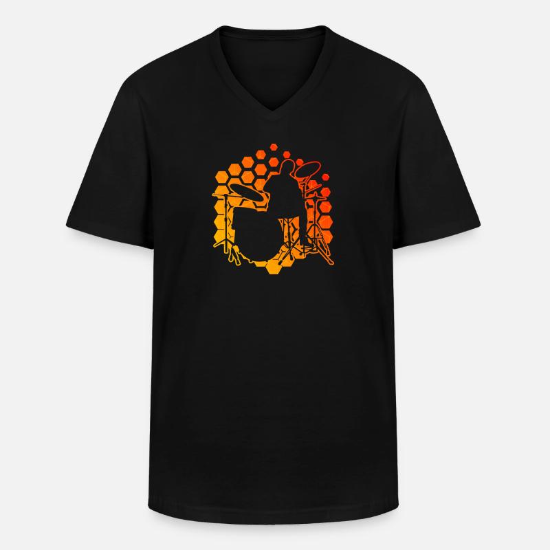 Drummer Percussionist Drummer - Men's V-Neck T-Shirt - black