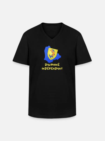 Dauphiné indépendant ! - T-shirt col V Homme - noir