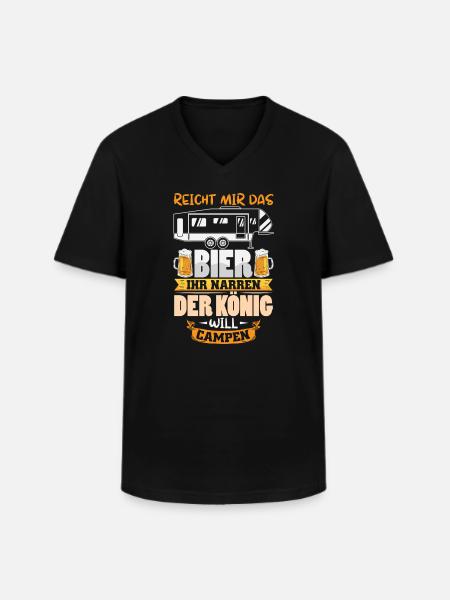 Camper Camping Caravan Saying - Men's V-Neck T-Shirt - black