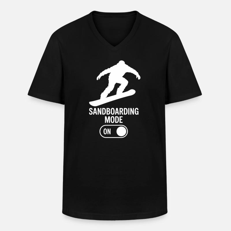 Sandboarder Mode On Summer Sandboarding - Männer-T-Shirt mit V-Ausschnitt - Schwarz