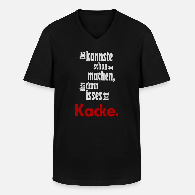 Das kannste schon so machen... - Männer-T-Shirt mit V-Ausschnitt - Schwarz