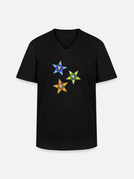 Wayfinder trio - Men's V-Neck T-Shirt - black