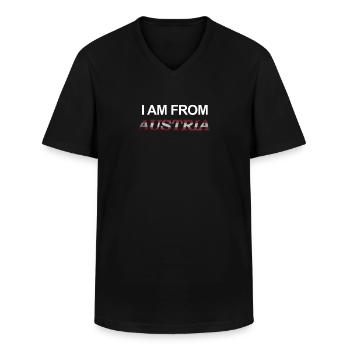 I Am From Austria patriot geschenk österreicher - Männer-T-Shirt mit V-Ausschnitt - Schwarz - Vorne - AI Model Male 178 dark (178cm)